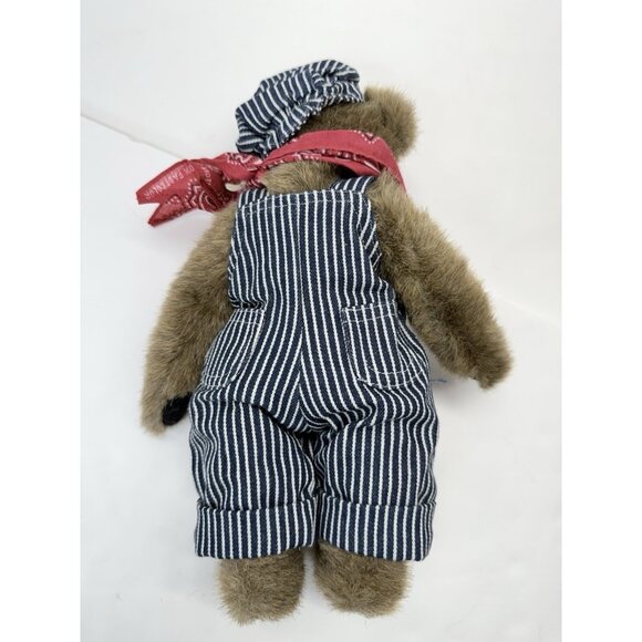 Boyds Bears Elmer O. Bearroad #91193 Engineer Overalls Railroad 12” Plush - Picture 8 of 9